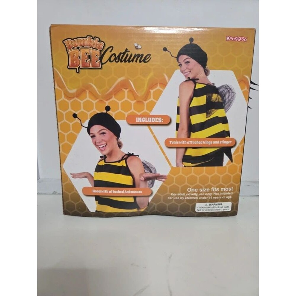 Kangaroo Bumble Bee Adult Halloween Costume - One Size
